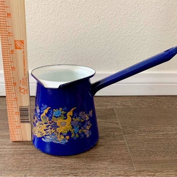 Vintage Blue Enamelware Coffee Pot Romania - Picture 2 of 12